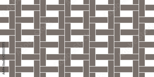 Brown basketweave vertical tile pattern. Seamless background.