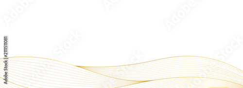 luxury golden line art design with transparent background elegant fluid wavy gold lines background
