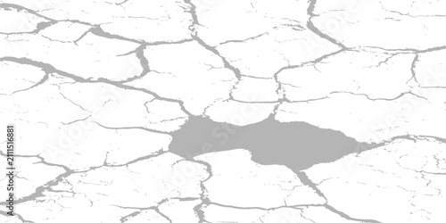 Cracked ground texture vector background depicting dry soil, clay, and drought overlay pattern for design projects