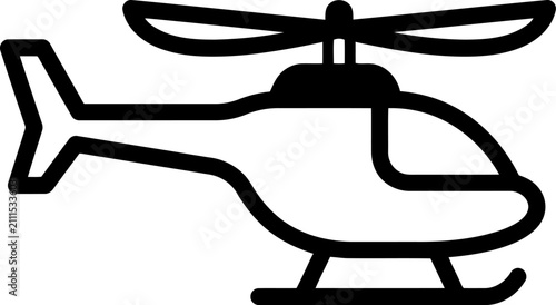 Foto Helicopter icon isolated on white background
