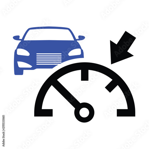 Adaptive Cruise Control Car Light Icon