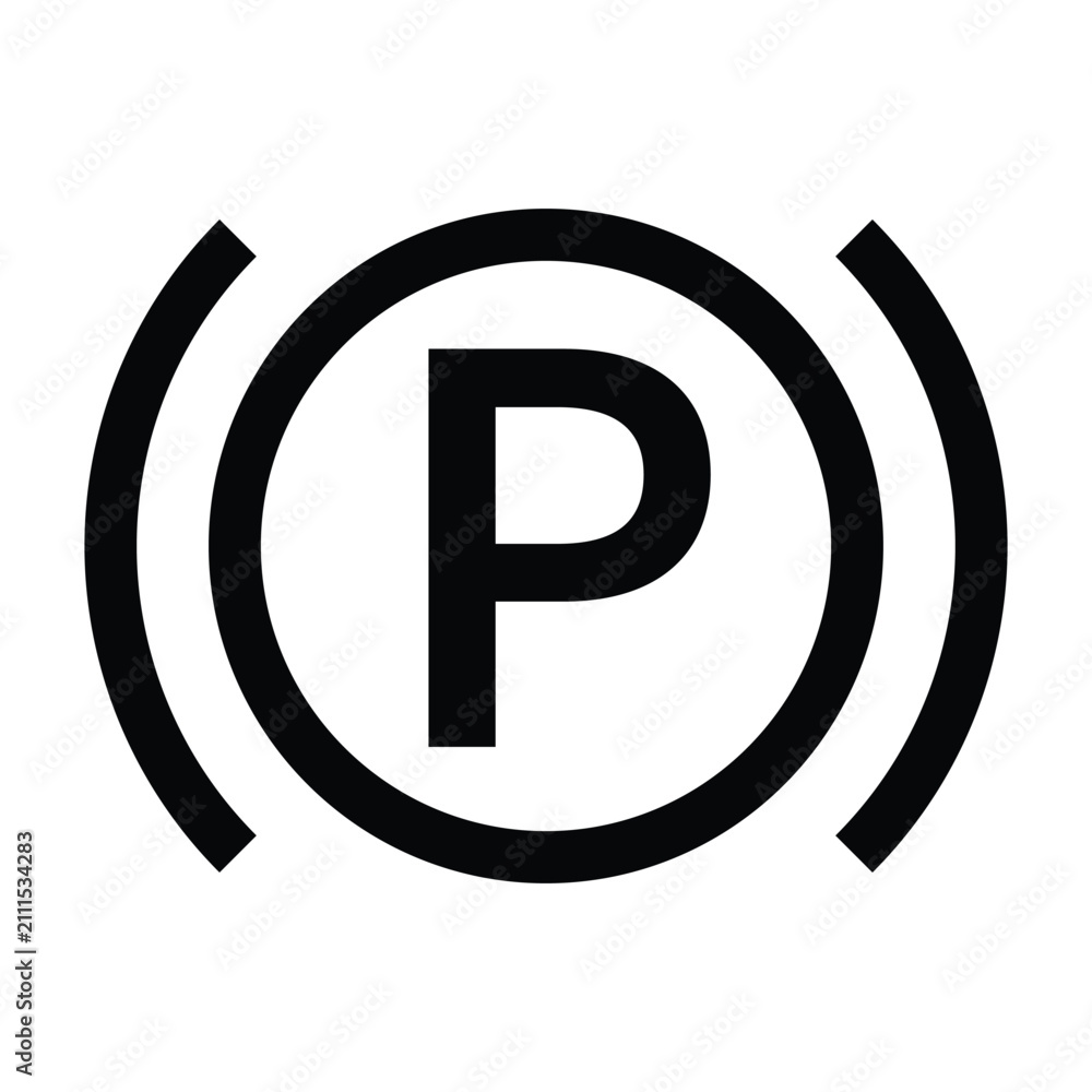 Fototapeta premium Parking Brake Warning Icon
