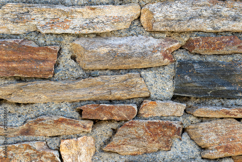 Картината върху платно A section of stonework on an old French country stone house.