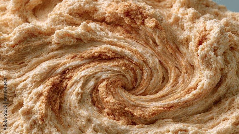 Obraz premium Delicious Creamy Caramel Swirl Textured Mixture Close-up