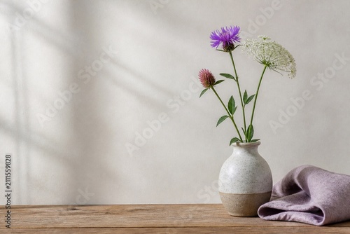 季節の草花を静かに飾る自然な暮らし
