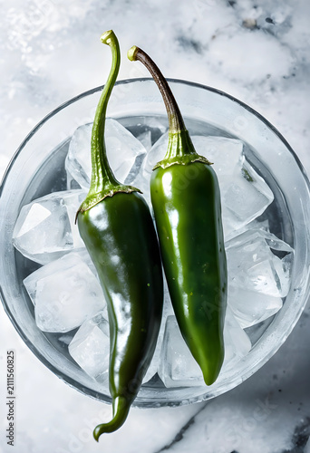 Two fresh jalapeno peppers ...