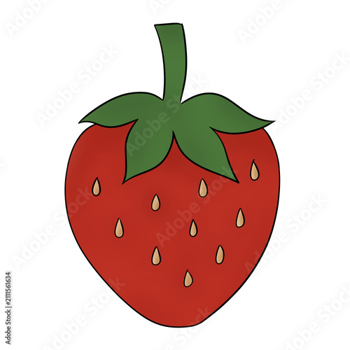 illustration of a red strawberry