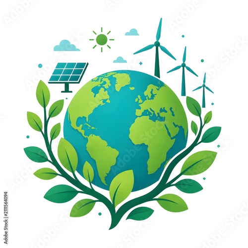 ecology concept with globe