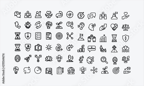 Obraz na plátně Soft Skills icon set