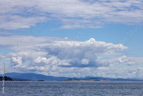 Принти на полотні Dramatic Cloudscape Over Ocean Near Sidney, Vancouver Island BC Canada With Dist
