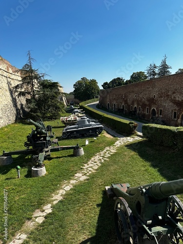 Принти на полотні Historic military museum exhibition with tanks and artillery cannons at Kalemegd