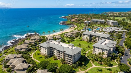 Luxury Oceanfront Resort with Tropical Gardens and Stunning Blue Sea View in Hawaii