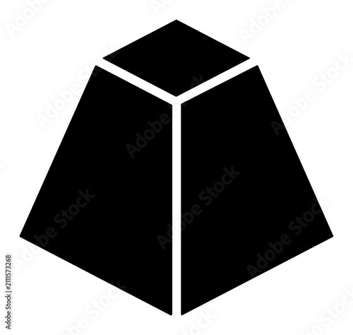 Tableau sur toile Black gold bar icon illustration representing wealth and investment on transpare
