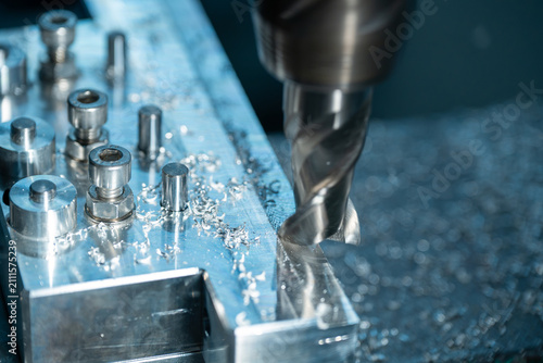 Photography Milling machine, metal machining, aluminum and steel