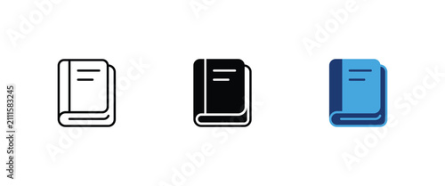 Cuadro en lienzo Passbook icon, Bank account book with lines symbol, Financial transaction record