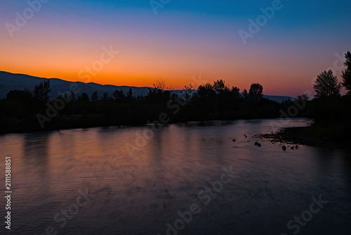 pre-dawn on the Boise River Idaho