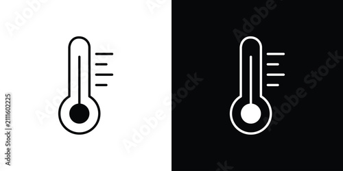 Cuadro en lienzo Thermometer icon editable design collection. EPS10