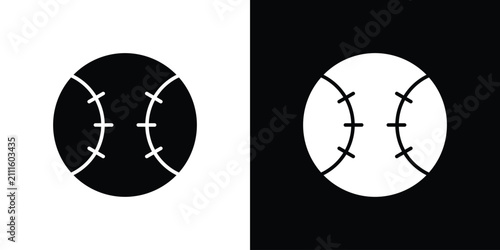Принти на полотні Baseball icon flat graphics pack