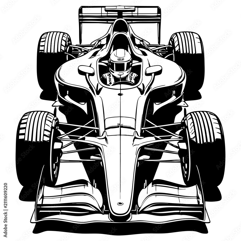 Fototapeta premium Formula 1 Race Car Illustration