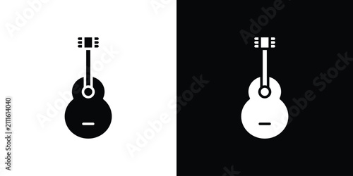 Canvas Print Guitar icon simple graphics pack