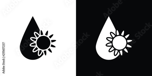 Foto Sunflower oil icon minimal elements kit