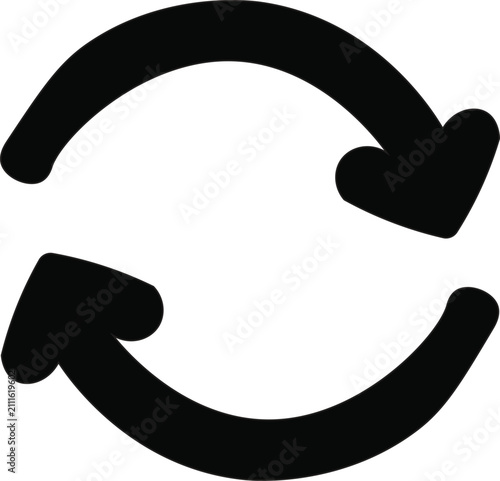 Reload Rotation Outline Icon – Minimal Refresh Arrow Line Vector Symbol