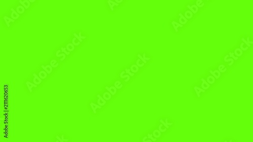 Red Side Streak Burst Loop Animation on Green Screen