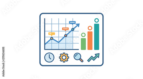 Business finance growth chart graph.