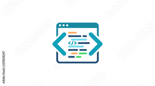 Coding web development digital icon symbol.