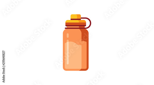 Colorful illustration of a water bottle.