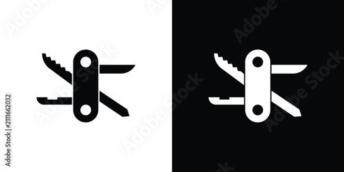 Photography Swiss Knife icon minimal logo collection