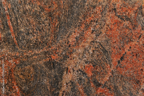 Fotografie Red brown granite texture natural stone background