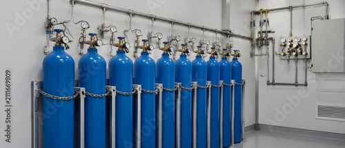 Medical Oxygen Cylinder Bank With Regulators and Piping Ensures Reliable Hospital Gas Storage Operations Daily