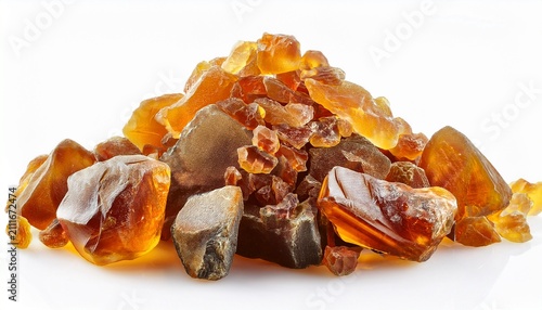Ambergris Ambre Gris Ambergrease Or Grey Amber Isolated On White Background