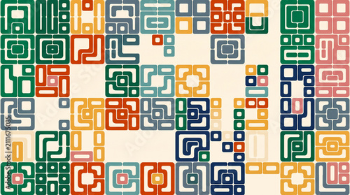 Geometric Typographic Symbol Grid Abstract Vector Background
