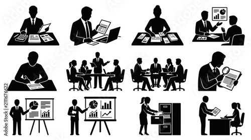 Tax Preparation Silhouette Bundle – Financial Management Collection