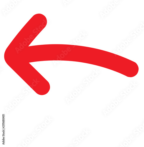 Hand drawn red arrow icon. Vector up arrows. Mark point icon design collection for business and education design element.