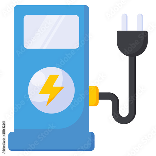 Obraz w ramie Charging Station Icon