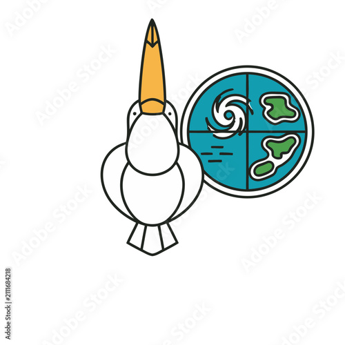 Bird and Hurricane Map