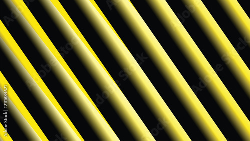 Abstract Yellow and Black Diagonal Geometric Slats Background