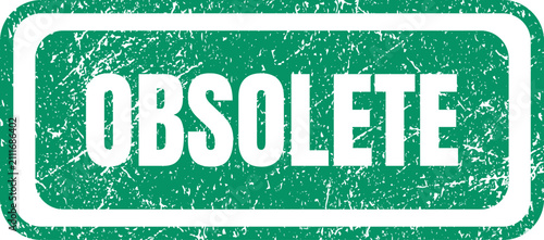 Cuadro en lienzo Obsolete sign with distressed green background