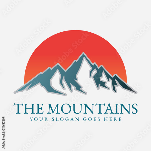 Mountain logo vector illustrations design icon template