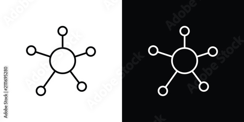 Multichannel icon thin symbols pack. EPS10