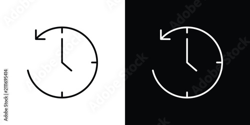 Canvastavla Past icon thin symbols pack. EPS10