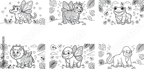 Cute holiday themed underwater and animal coloring pages for kids fun activities