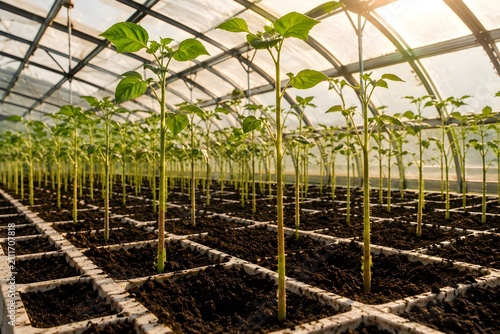 Young Green Tomato Seedlings in Biodegradable Peat 