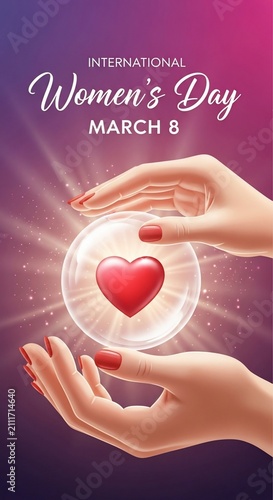 Nurturing Hope: A Glowing Heart Held Between Gentle Hands