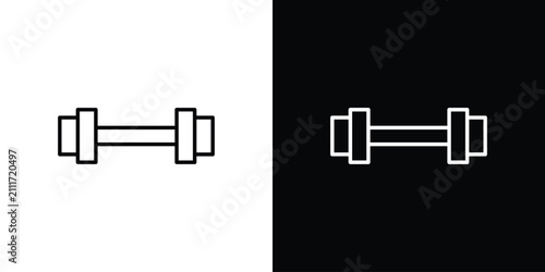 Quadro su tela Barbell icon simple illustrations collection