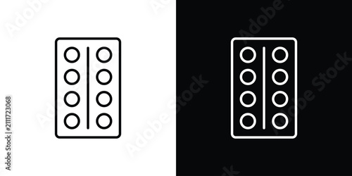 Bild auf Leinwand Pill blister simple illustrations collectionicon simple illustrations collection