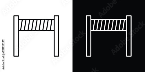Foto Roadblock icon simple illustrations collection